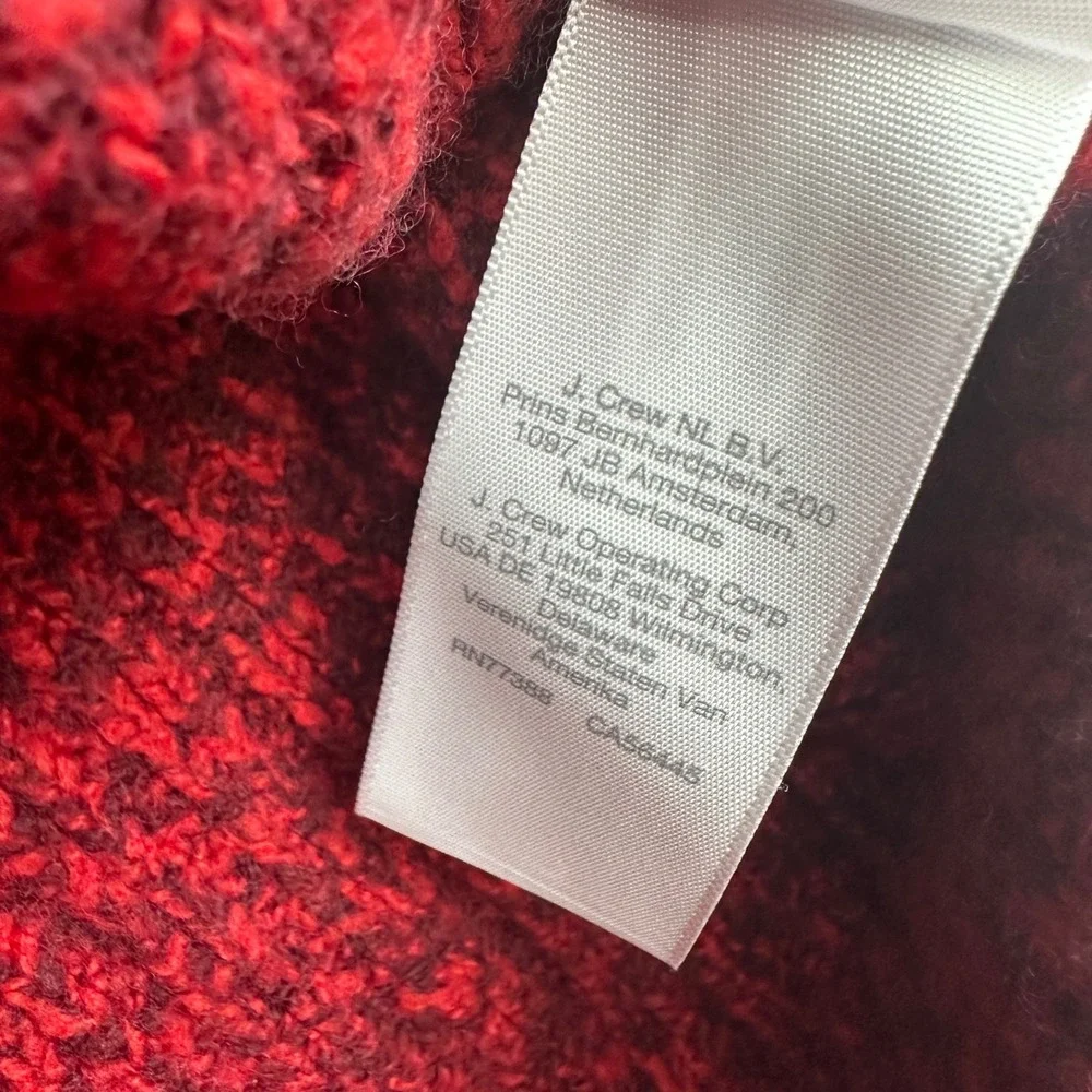 Madewell Red Crew Neck Sweater Knit Pullover Wool Blend Womens Size S EUC